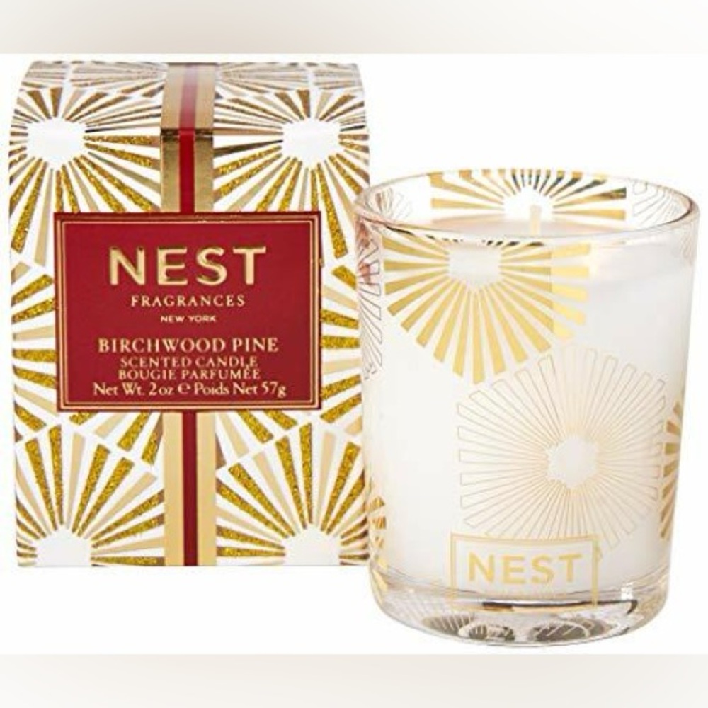 NEST FRAGRANCES NY NWT Birchwood pine holiday candle -2oz